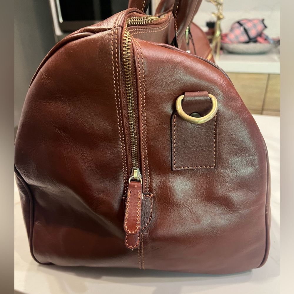 🆕 Lucaldo Firenze Leather Duffle Bag - Picture 12 of 17